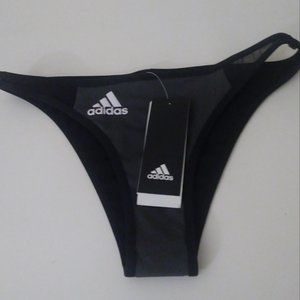 Adidas Bikini Bottom Grey and Black Side Panels S